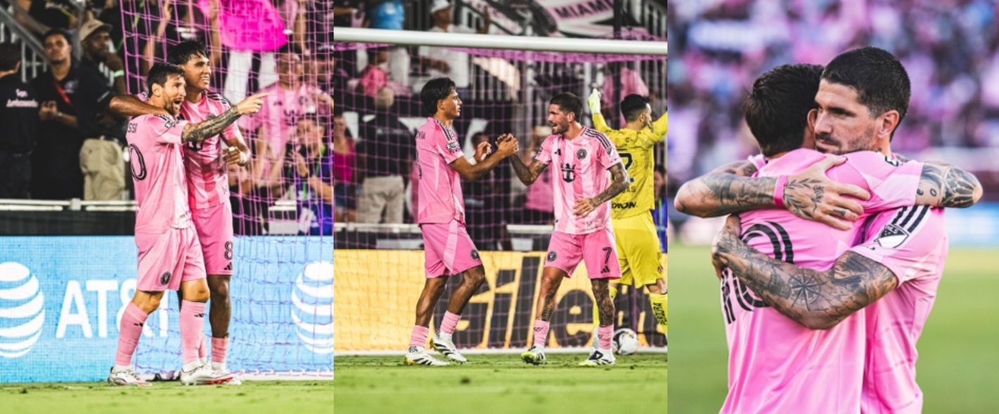 Messi cùng Inter Miami thắng kịch tính mừng De Paul ra mắt
